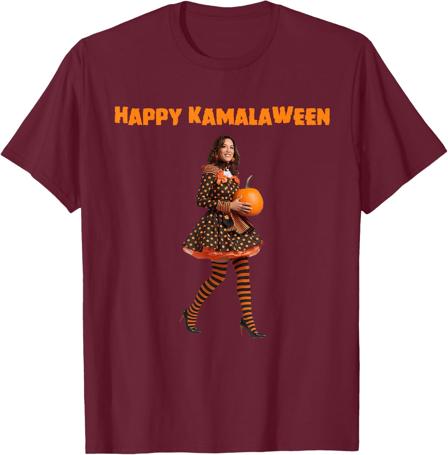 Happy Kamalaween Vote Kamala Harris 2024 Halloween Costume T-Shirt - T-Shirt | Maroon