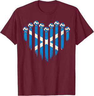 Scottish Flag Novelty Scotland T-Shirt - T-Shirt | Maroon