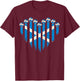 Scottish Flag Novelty Scotland T-Shirt - T-Shirt | Maroon