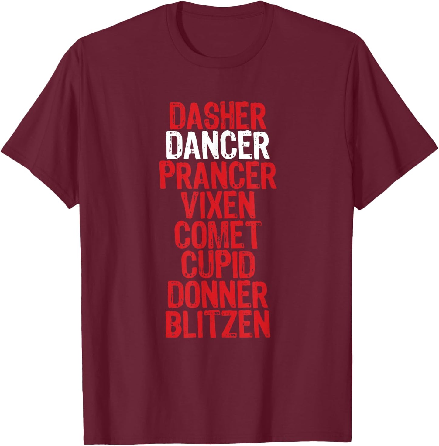 Dancer Christmas Shirt Girls Dance Top T-Shirt - T-Shirt | Maroon