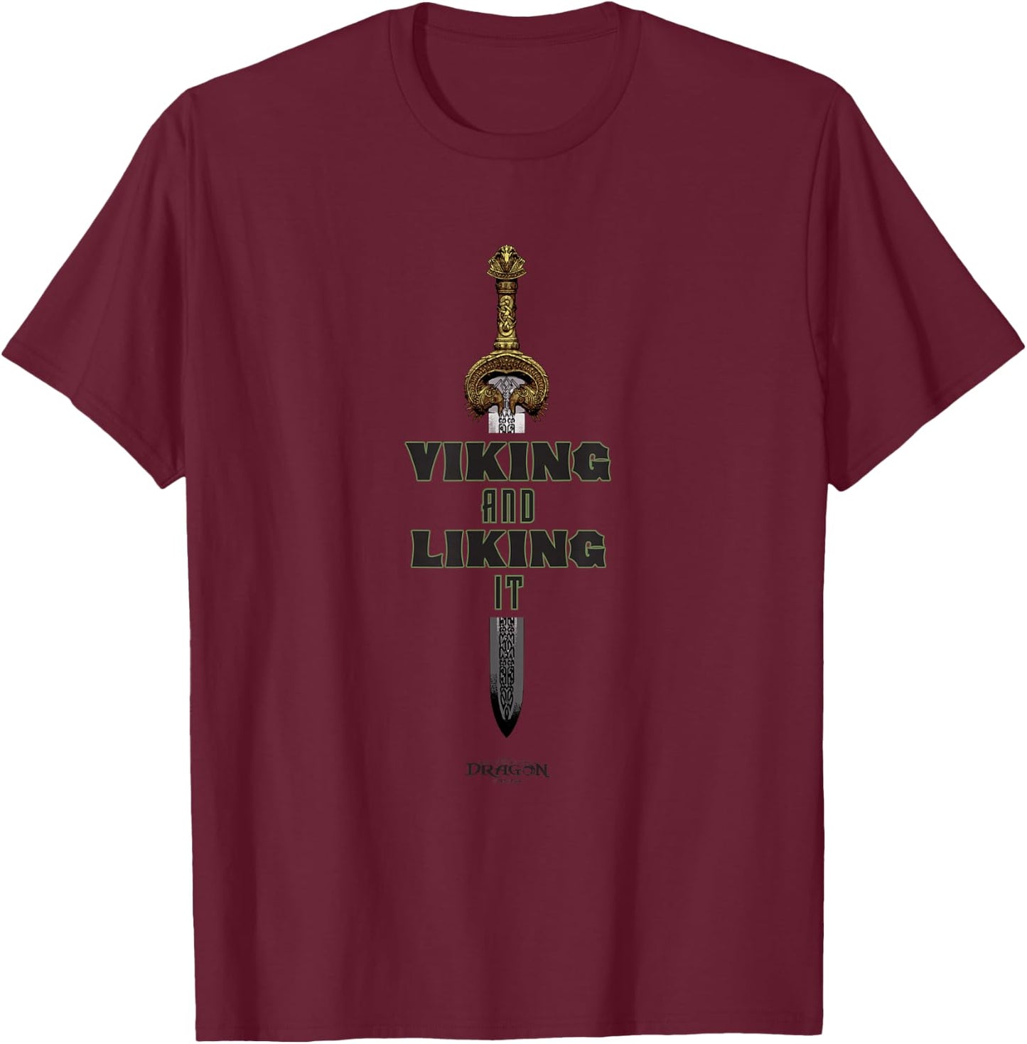 DreamWorks Dragons Viking and Liking It T-Shirt - T-Shirt | Maroon