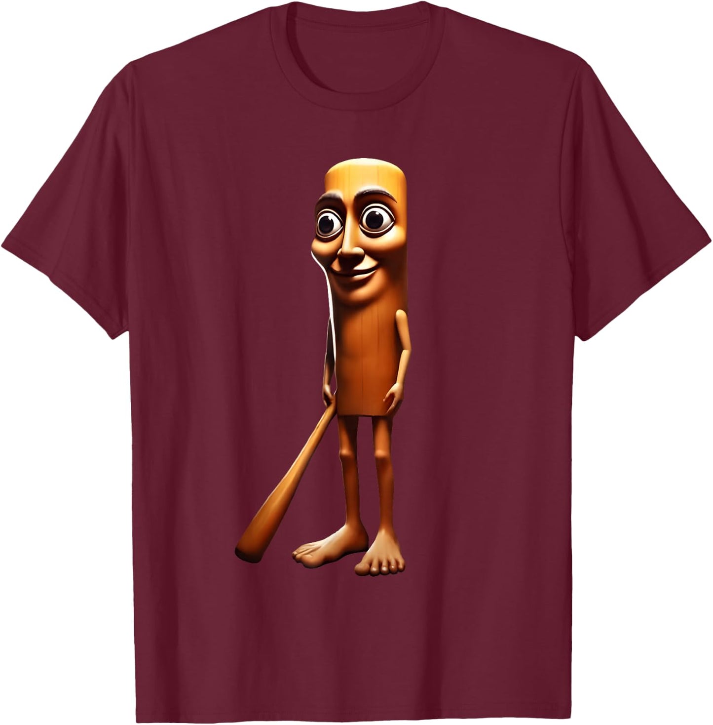 Lustiger Italienischer Brainrot Meme Tung Tung Tung Sahur T-Shirt - T-Shirt | Maroon