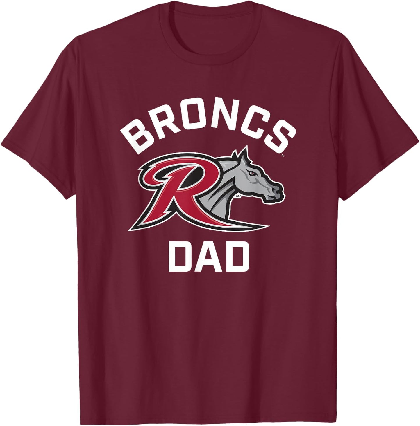 Rider University Broncs Arched Dad T-Shirt - T-Shirt | Maroon