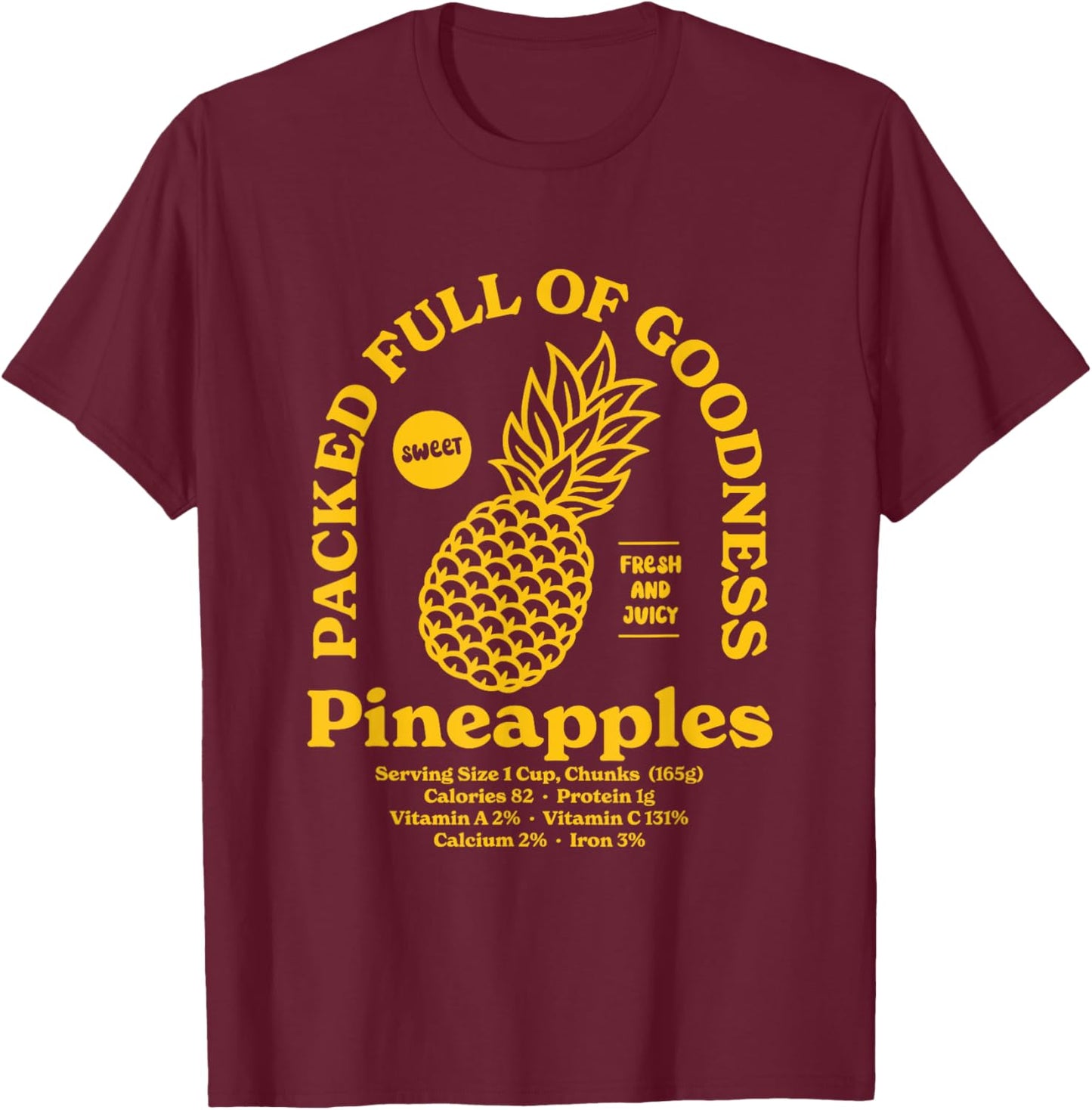 Pineapples T-Shirt - T-Shirt | Maroon