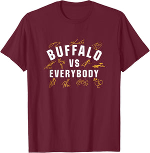 Buffalo vs Everybody - Buffalo Hockey - NHLPA T-Shirt - T-Shirt | Maroon