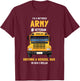 School Bus Diver Retired Army Veteran T-Shirt - T-Shirt | Maroon