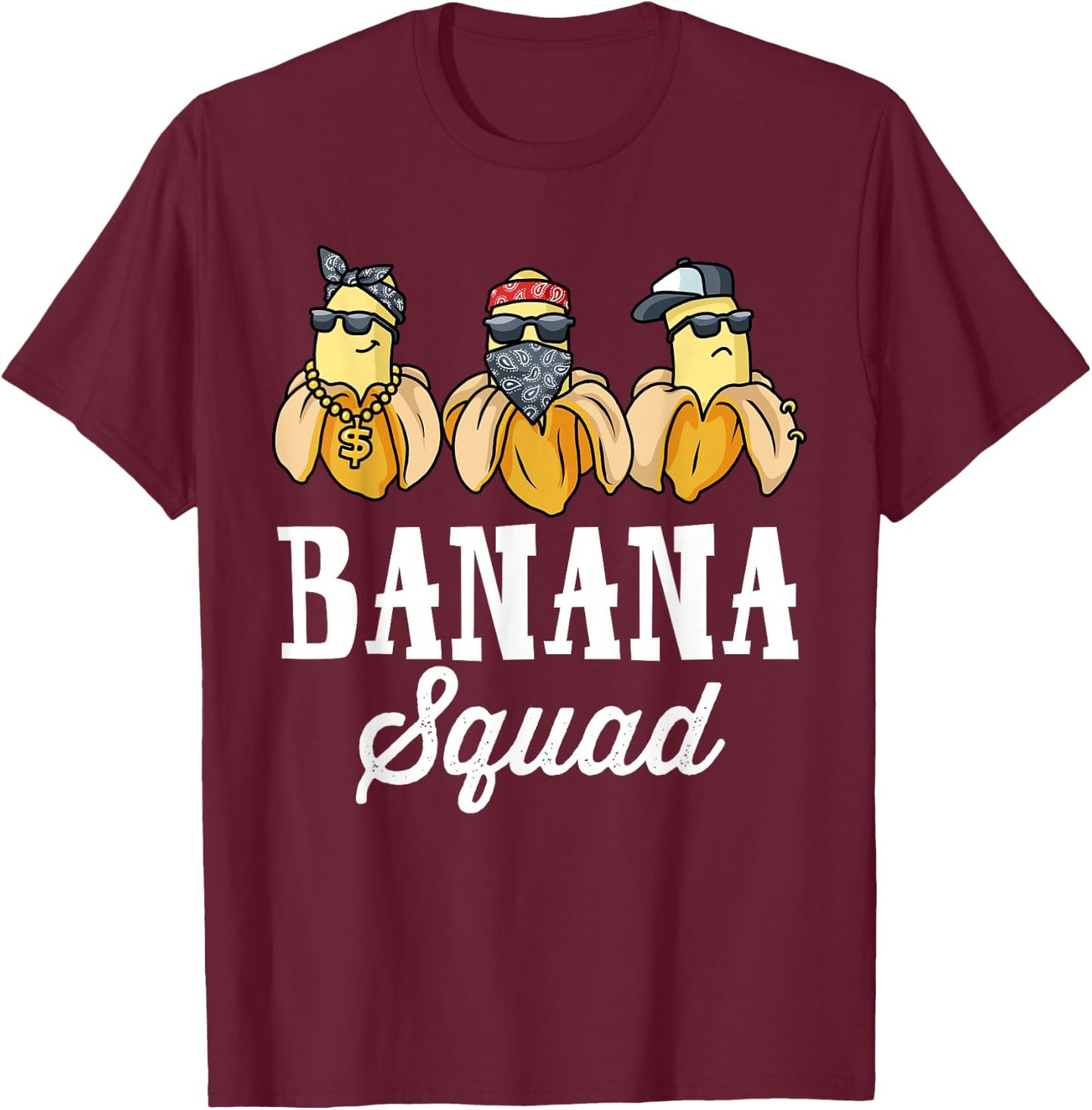 Banana Squad T-Shirt - T-Shirt | Maroon