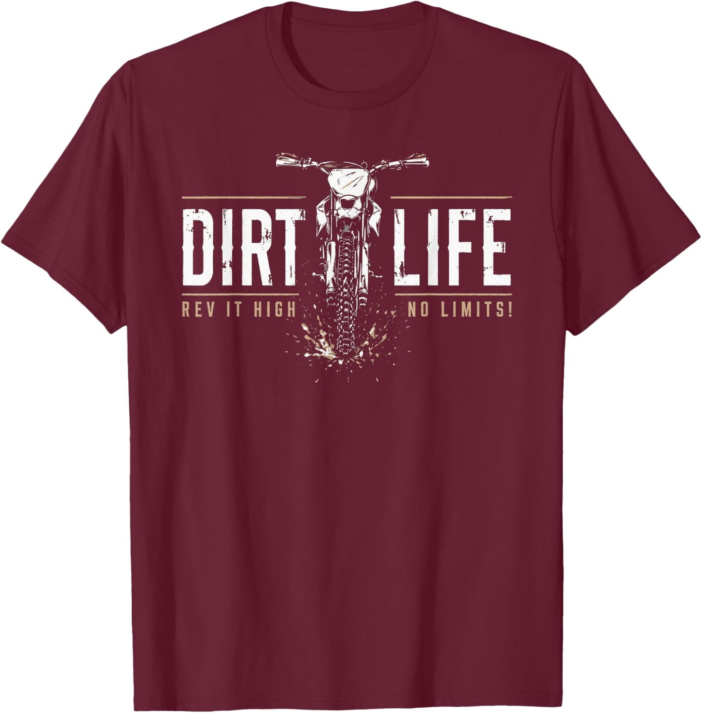 Dirt Bike Shirts Boys Kids Gear Motocross Dirtbike T-Shirt - T-Shirt | Maroon