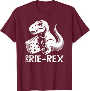 Brie-rex funny dinosaur with brie cheese tyrannosaurus rex T-Shirt - T-Shirt | Maroon