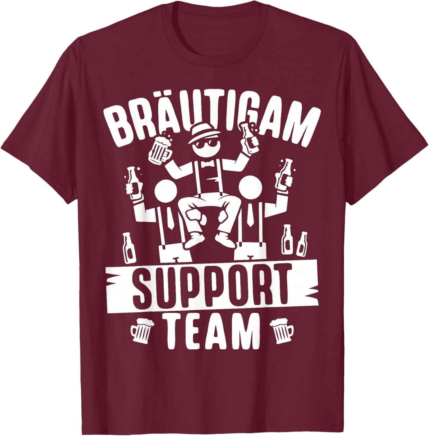 JGA Männer Junggesellenabschied Poltern Herren JGA T-Shirt - T-Shirt | Maroon
