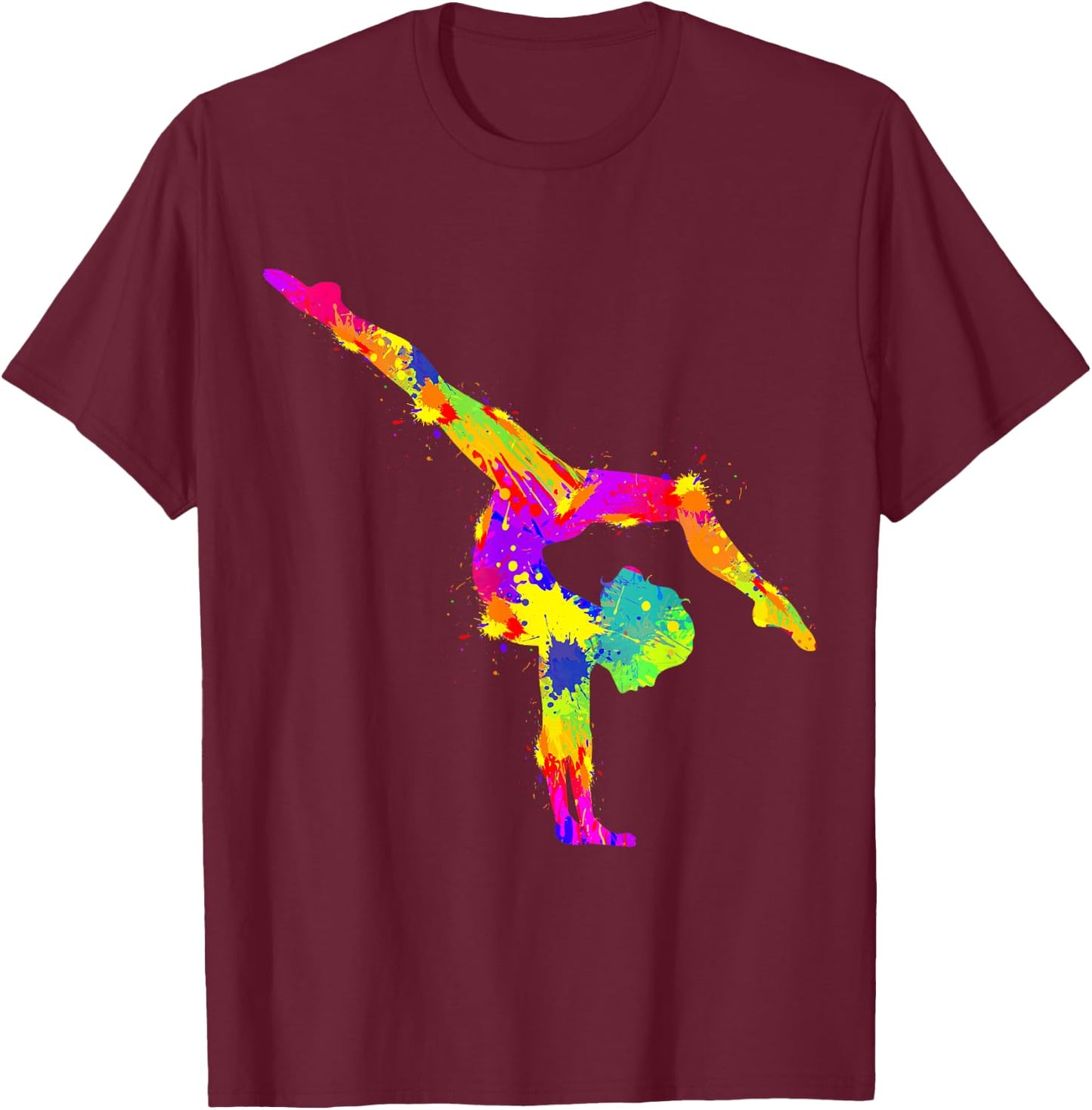 Gymnastics Women's Girls' Children's , black T-Shirt - T-Shirt | Maroon