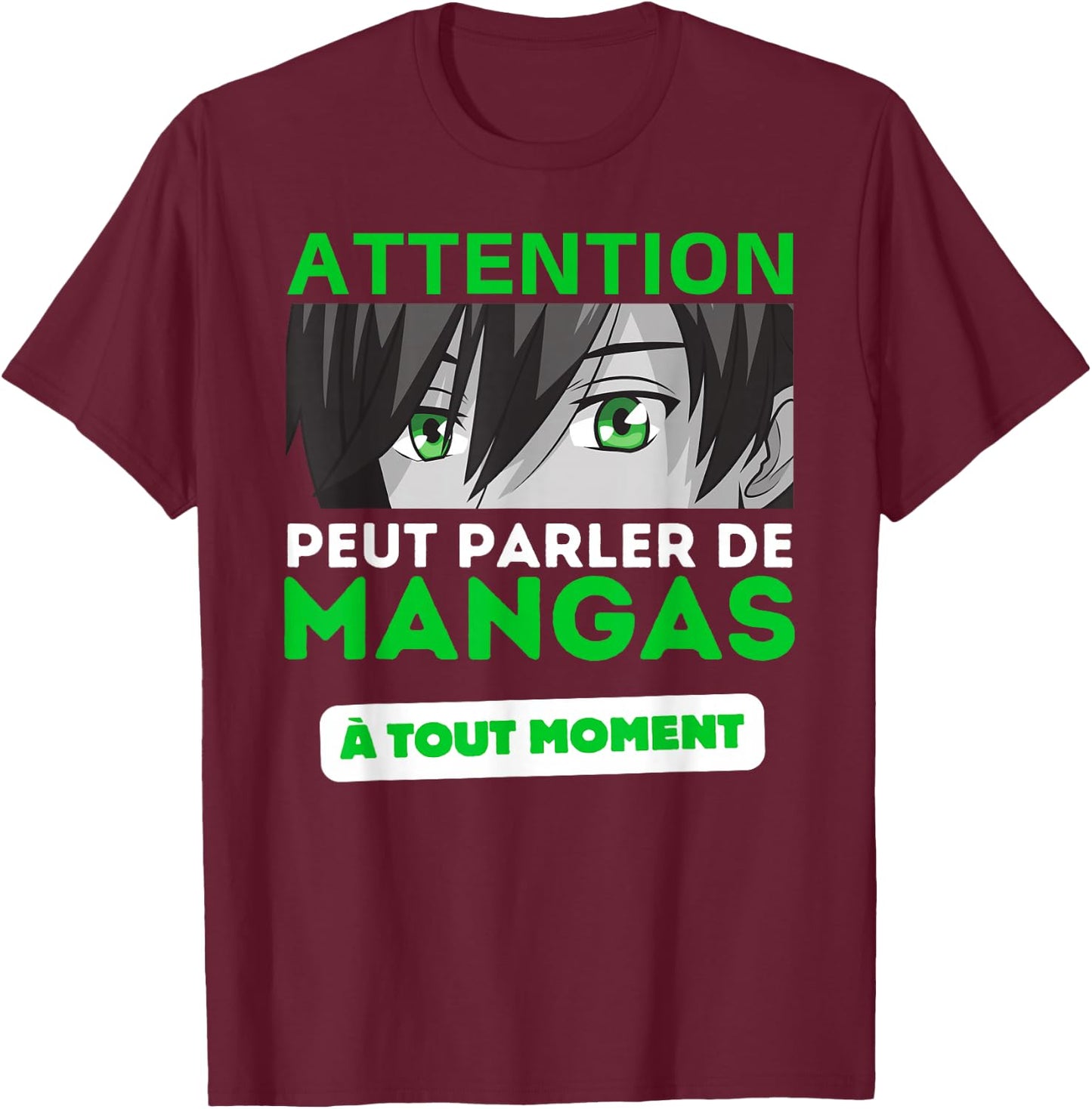 Can Talk Manga - Humor Funny Manga , Black, S T-Shirt - T-Shirt | Maroon