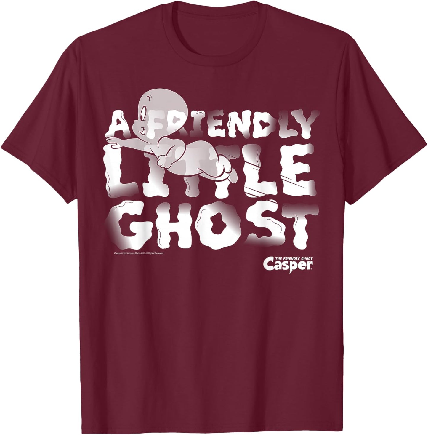 Casper The Friendly Ghost Floating T-Shirt - T-Shirt | Maroon