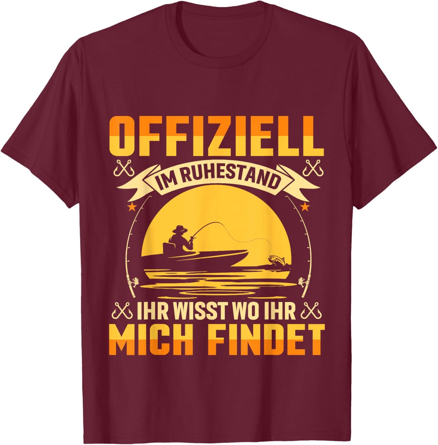 Ruhestand Angeln Spruch Ruhestand Abschiedsgeschenk T-Shirt - T-Shirt | Maroon
