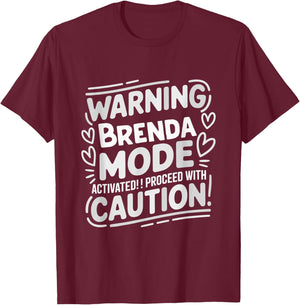 BRENDA Personalized Name Cute Custom Brenda Name T-Shirt - T-Shirt | Maroon