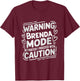 BRENDA Personalized Name Cute Custom Brenda Name T-Shirt - T-Shirt | Maroon