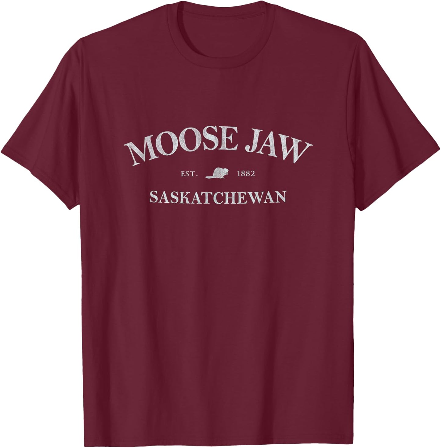 Moose Jaw Saskatchewan Canada | Moose Jaw Canada Print T-Shirt - T-Shirt | Maroon