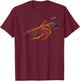 Guitar Lovers Stylized Band Artistic Guitar T-Shirt - T-Shirt | Maroon