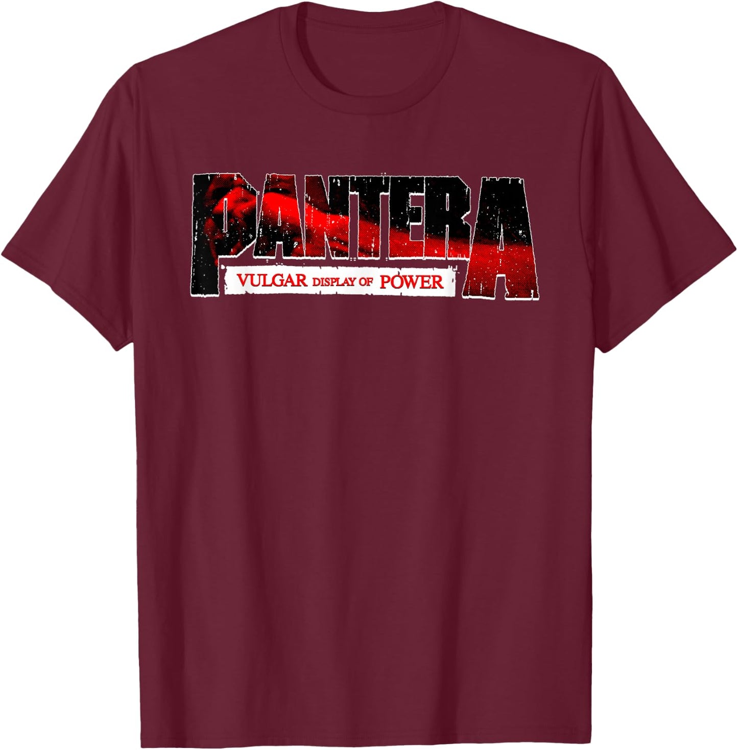 Pantera Offizielles Vulgar-Display von Power-Logo, Rot T-Shirt - T-Shirt | Maroon