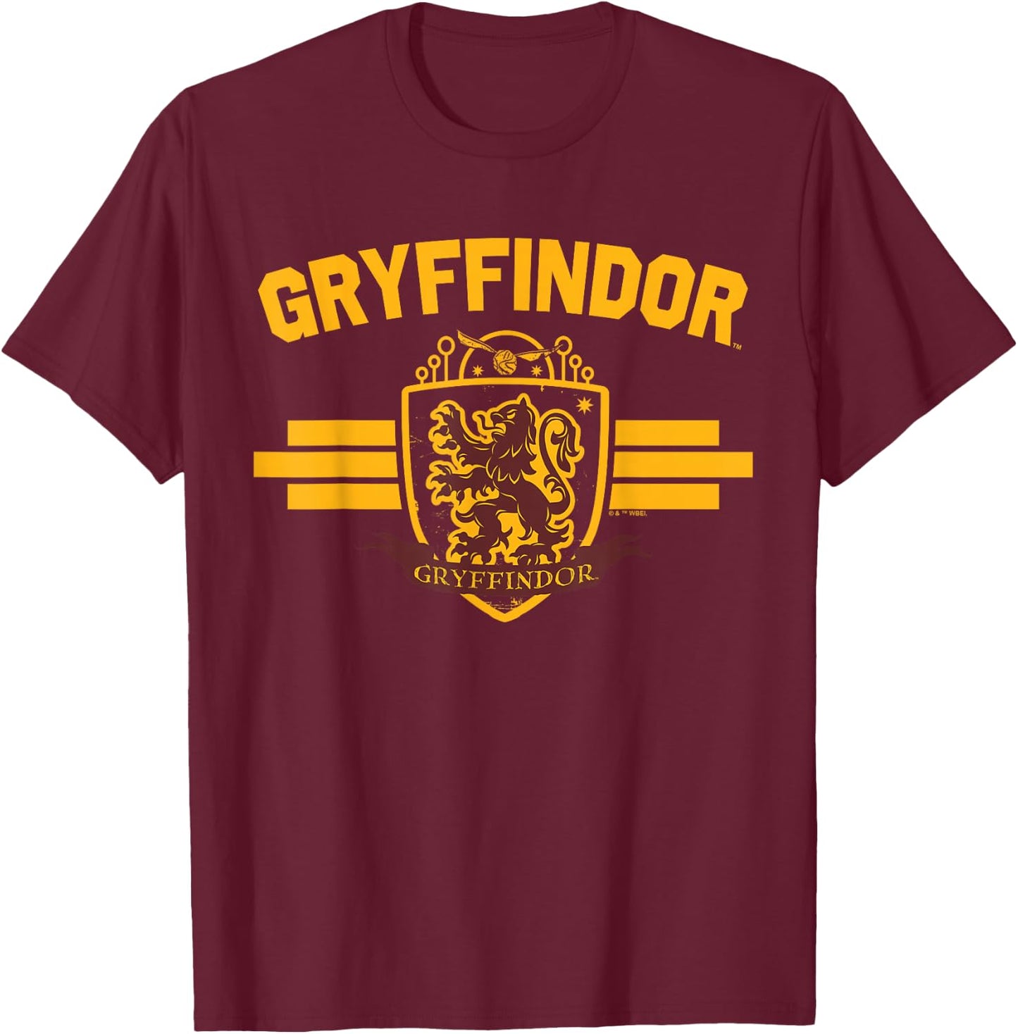 Harry Potter Gryffindor Quidditch Bar T-Shirt - T-Shirt | Maroon