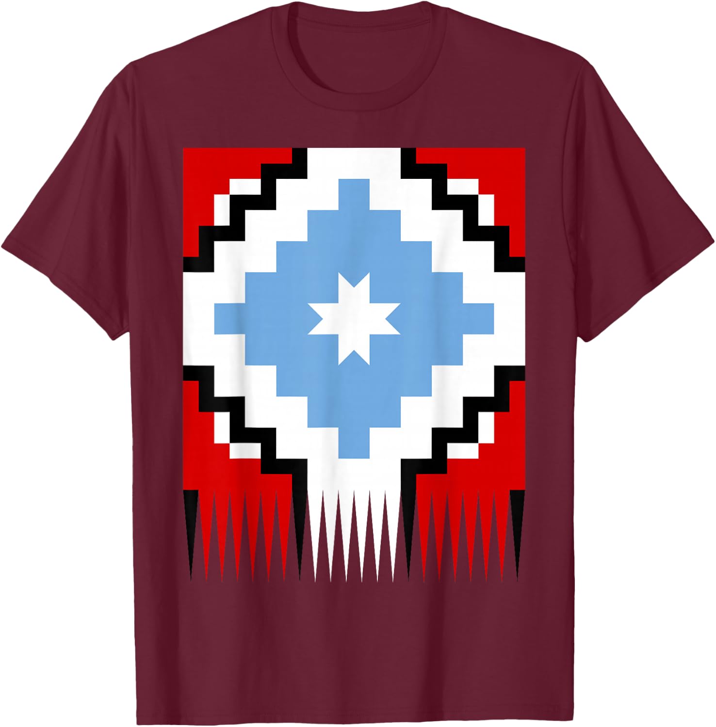 Lautaro Flag Araucana Mapuche Gunelve T-Shirt - T-Shirt | Maroon