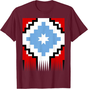 Lautaro Flag Araucana Mapuche Gunelve T-Shirt - T-Shirt | Maroon