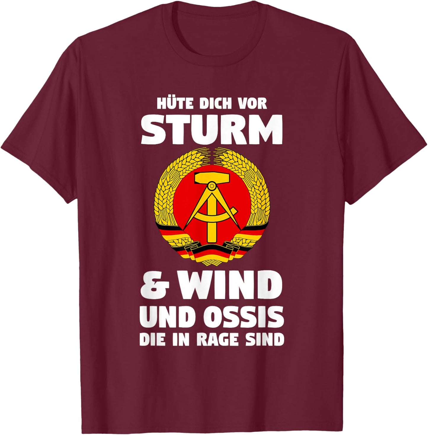 East Germany DDR , black T-Shirt - T-Shirt | Maroon