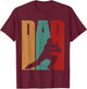 Vintage Cricket Dad Father's Day Ideas Cricket Player T-Shirt - T-Shirt | Maroon