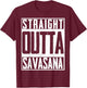 Straight Outta Savasana Religion Buddha Yoga Meditation T-Shirt - T-Shirt | Maroon