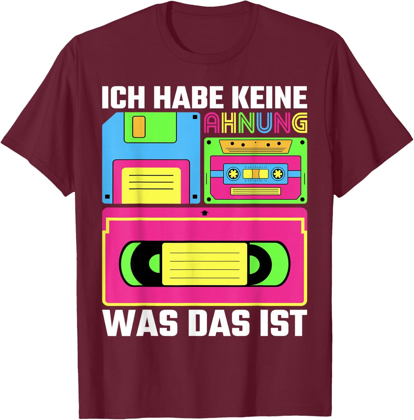 80s Outfit Women's Men's 80s Costume Children's 80s T-Shirt - T-Shirt | Maroon