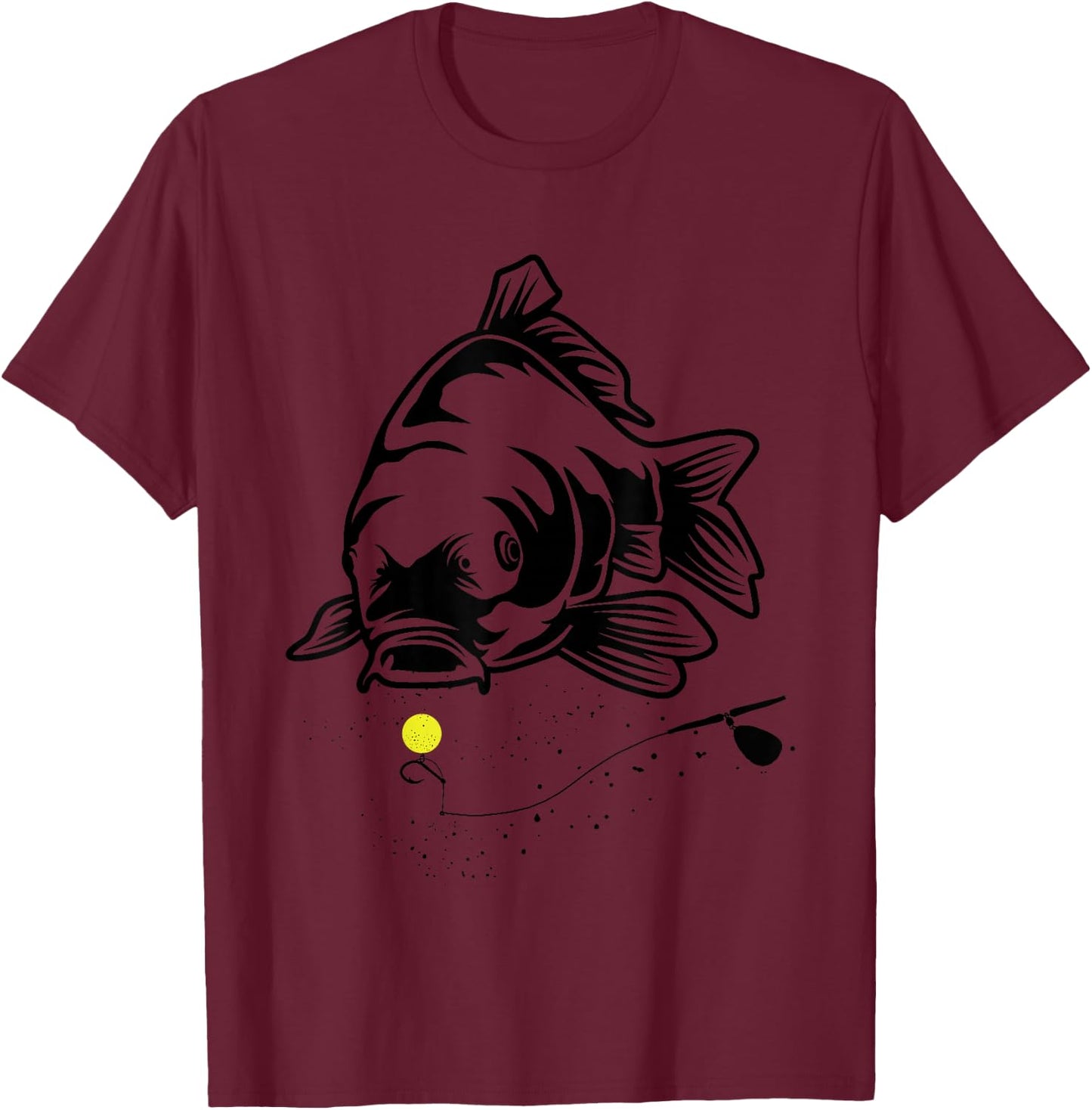 Carp Fishing Carp Fishing Boilies Fishing Carp Fishing , gray T-Shirt - T-Shirt | Maroon