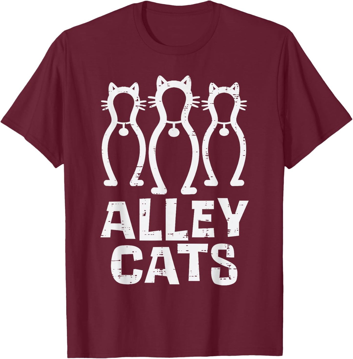 Alley Cats Bowling Team Fun Humor Bowler Player Women Ladies T-Shirt - T-Shirt | Maroon