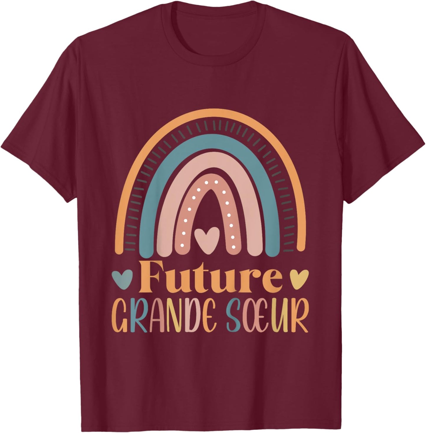 Child Future Big Sister Soon Big Sister Announcement T-Shirt - T-Shirt | Maroon