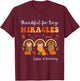 Thankful For Tiny Miracles Nurse Thanksgiving Thanksgiving - Women's Black Small Classic Fit Short Sleeve Cotton Polyester Thanksgiving Theme Letter Print T-Shirt - T-Shirt | Maroon