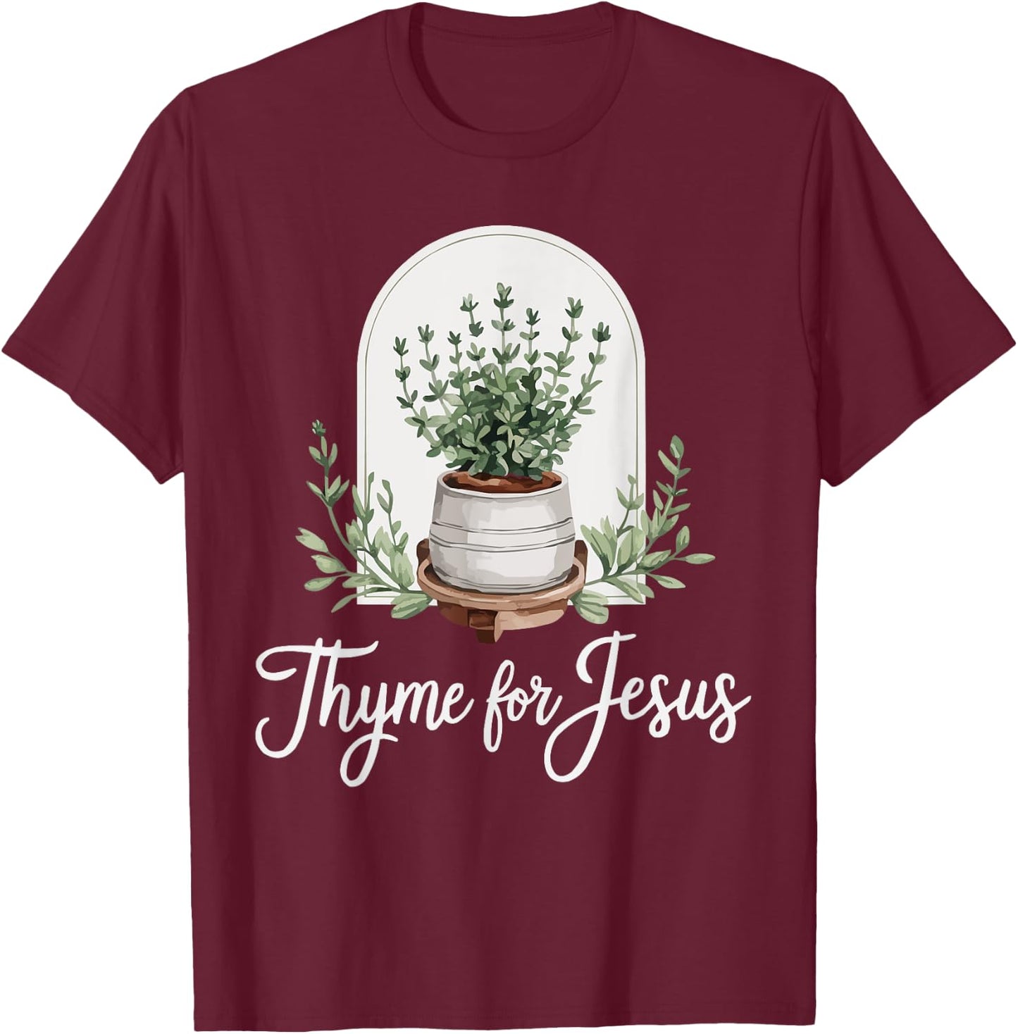 Gardening Jesus Christ Religion Christian Christianity T-Shirt - T-Shirt | Maroon