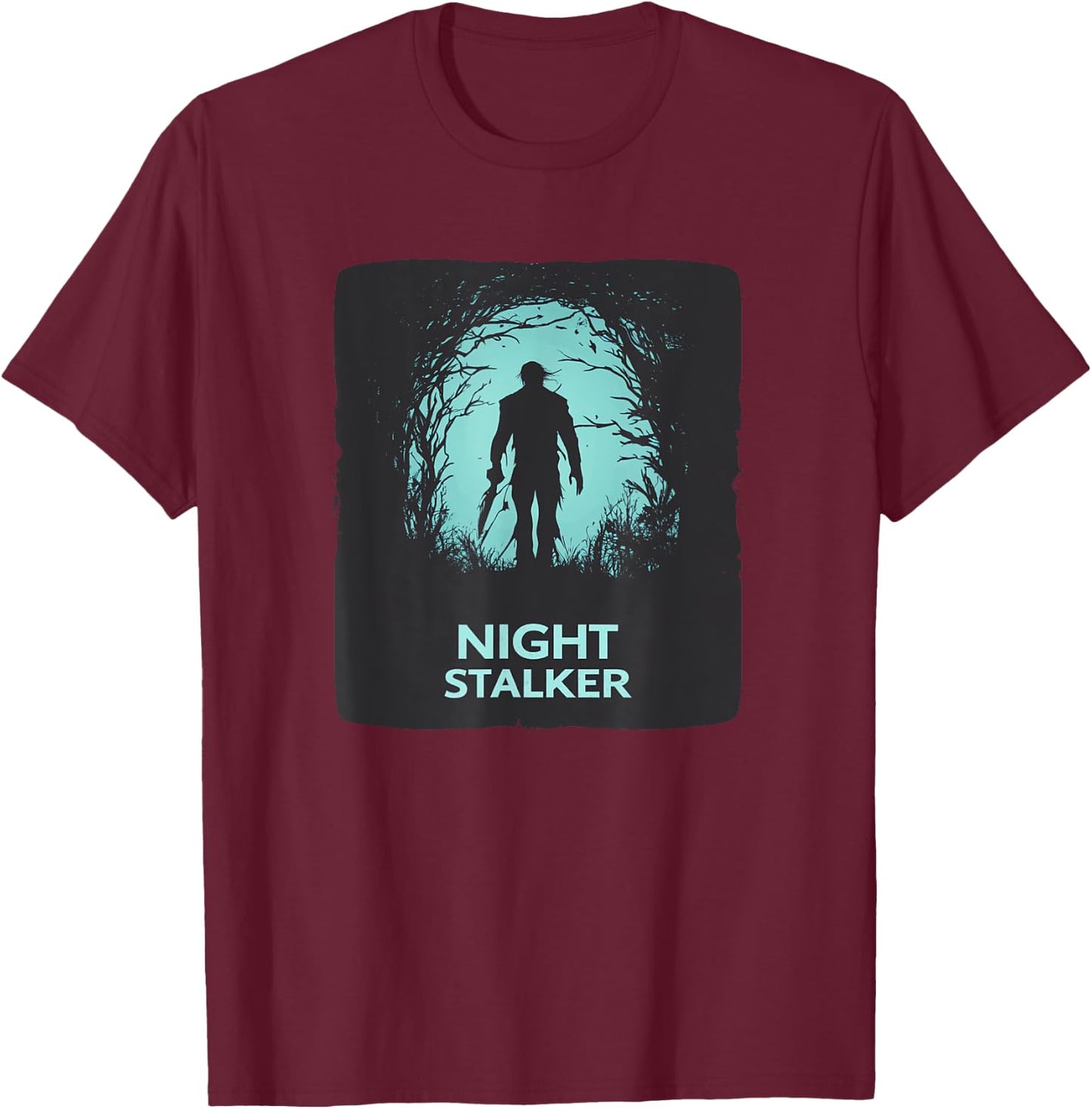 Embrace the Darkness with this Night Stalker Outfit T-Shirt - T-Shirt | Maroon