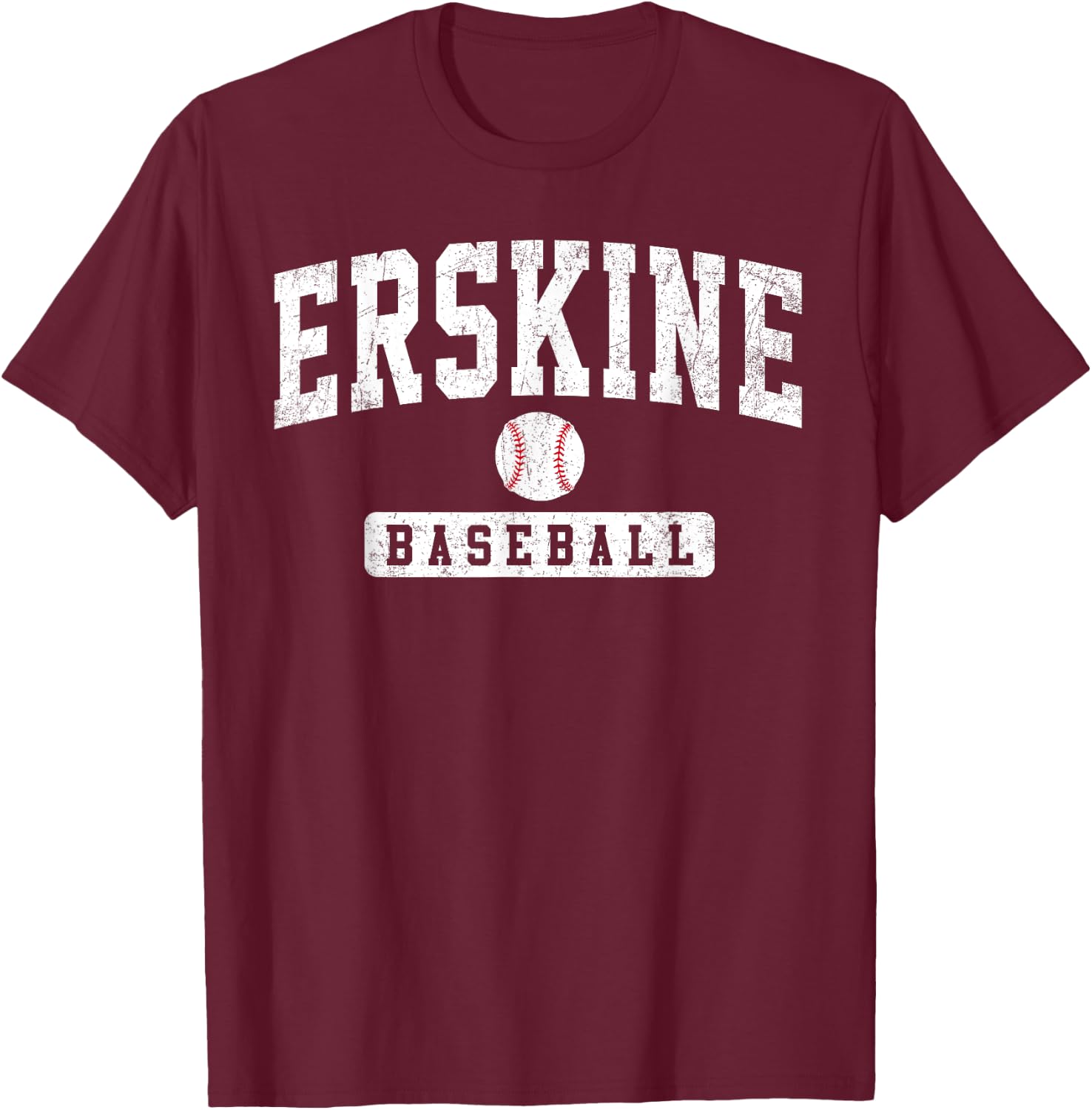 ERSKINE College Baseball Arch Vintage Design Women T-Shirt - T-Shirt | Maroon
