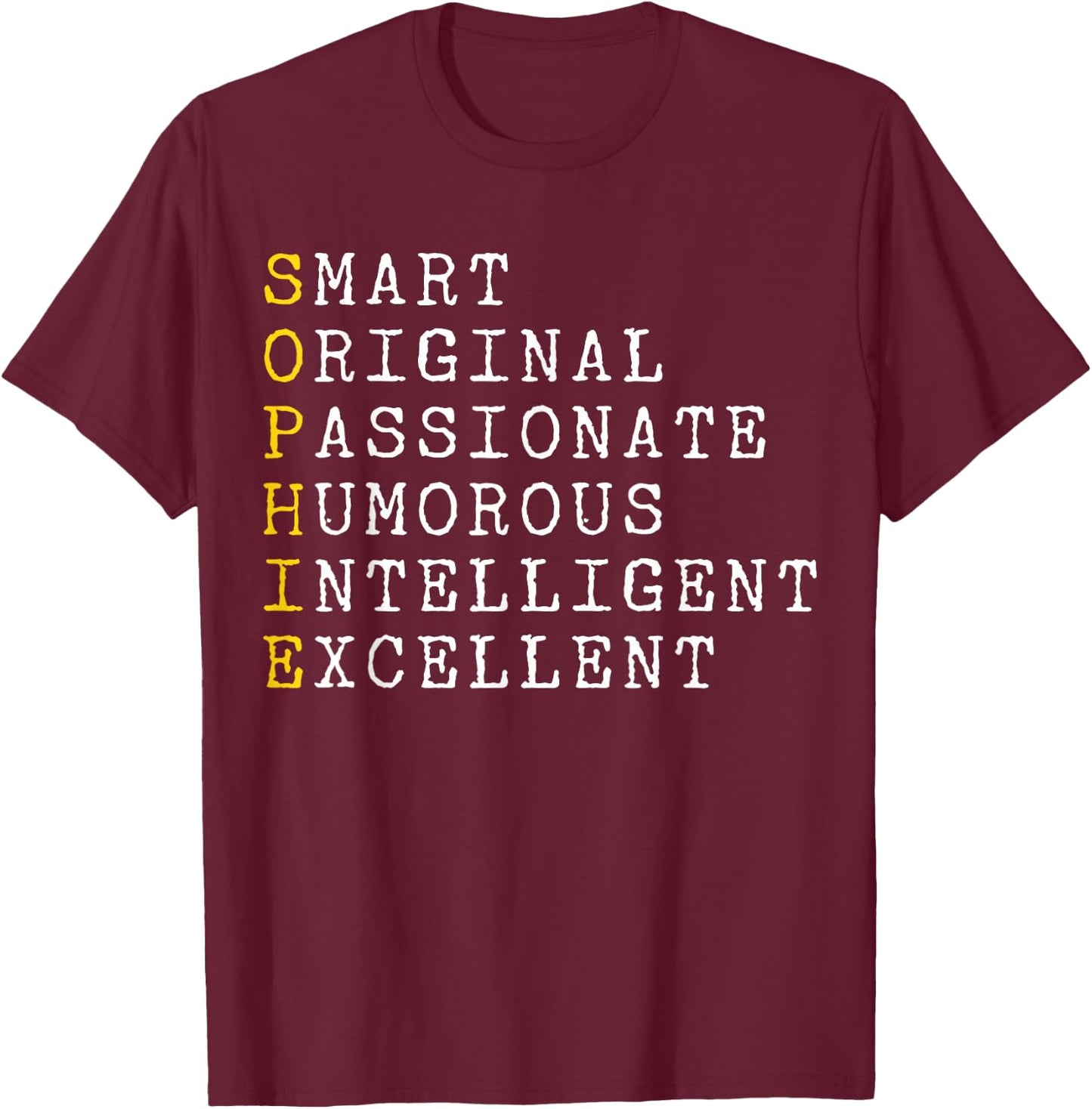 Sophie Adjectives Personalised Sophie Name Woman, Sophie T-Shirt - T-Shirt | Maroon