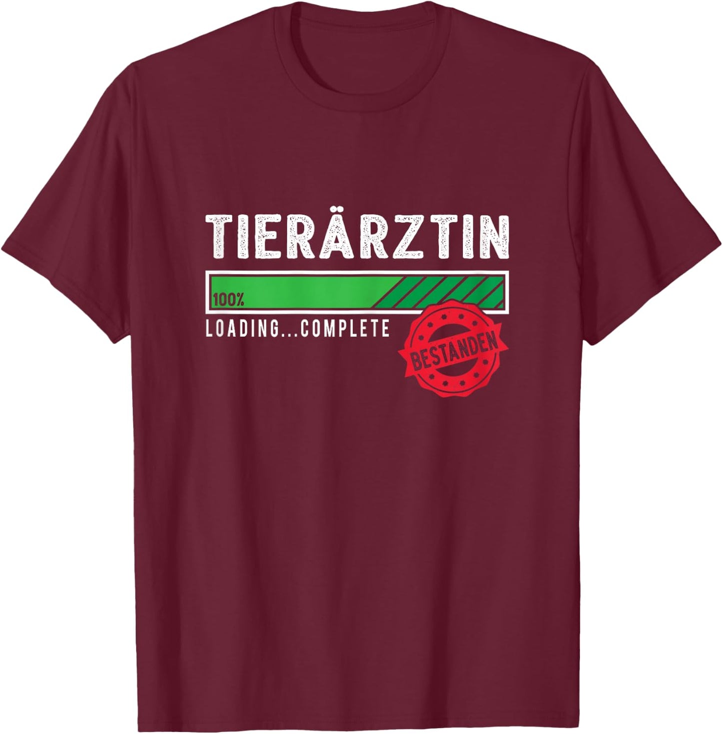 Tierärztin Ausbildung Prüfung Bestanden T-Shirt - T-Shirt | Maroon