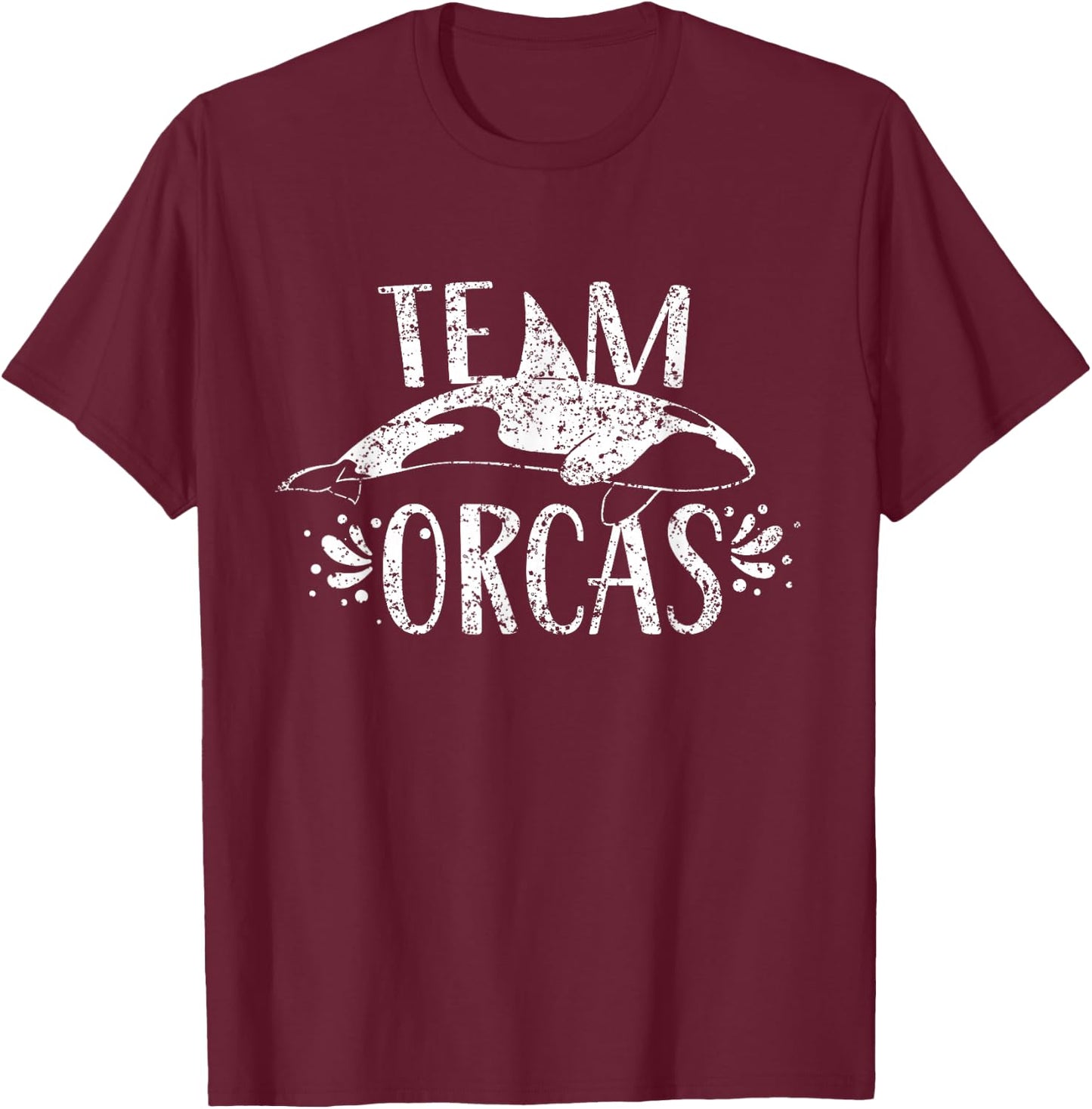 Team Orcas Sea Whale Orca Protect T-Shirt - T-Shirt | Maroon