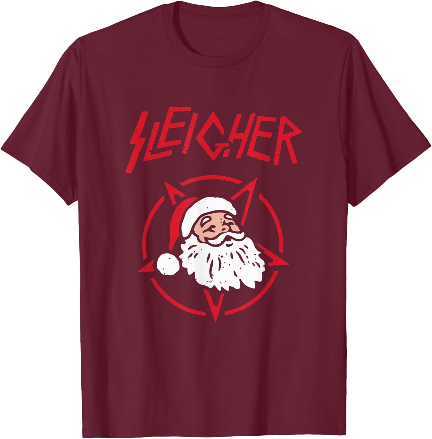 Santa the Sleigher T-Shirt - T-Shirt | Maroon