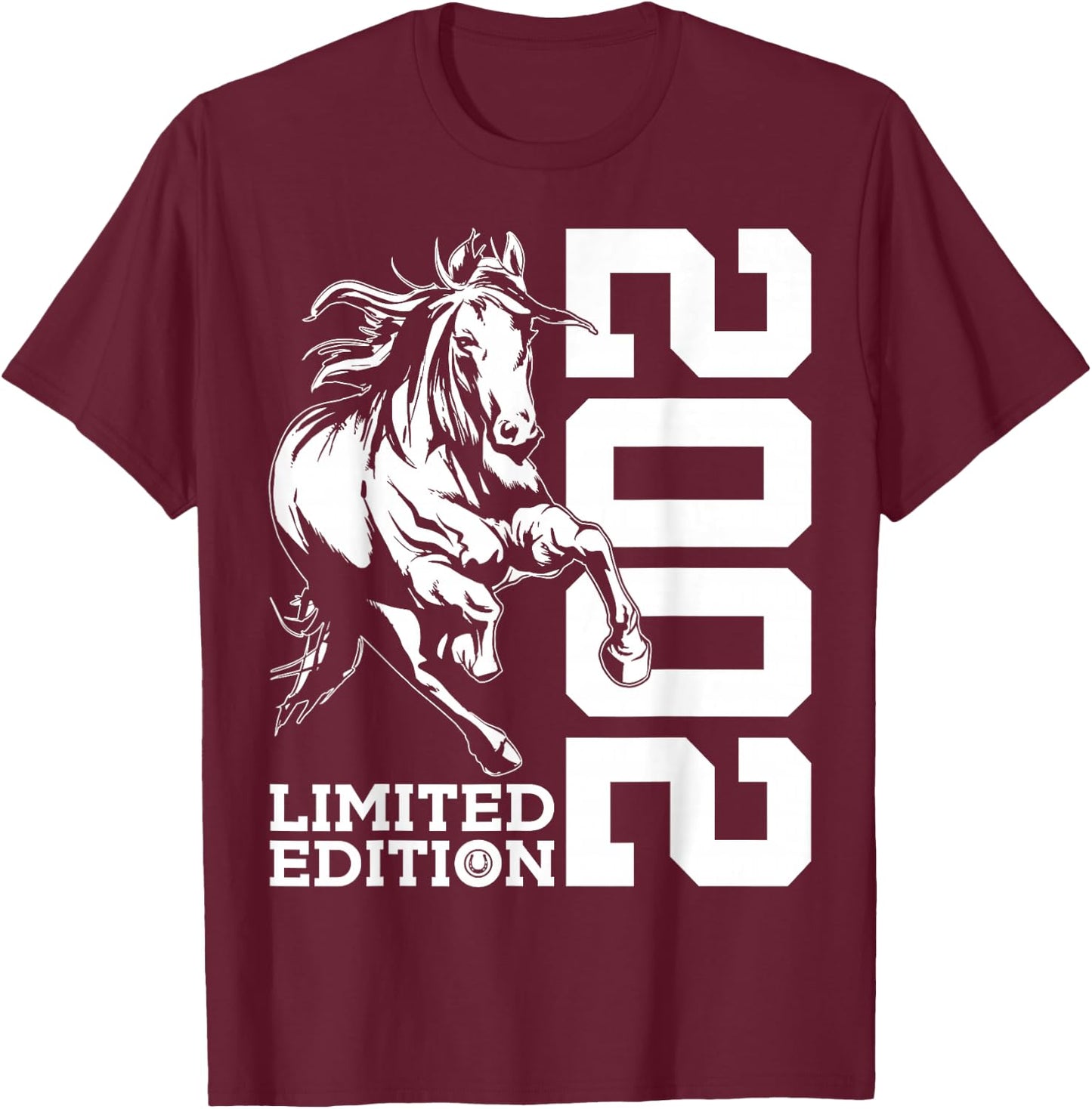 Riding 24th Birthday Horse Limited Edition 2002 Rider T-Shirt - T-Shirt | Maroon