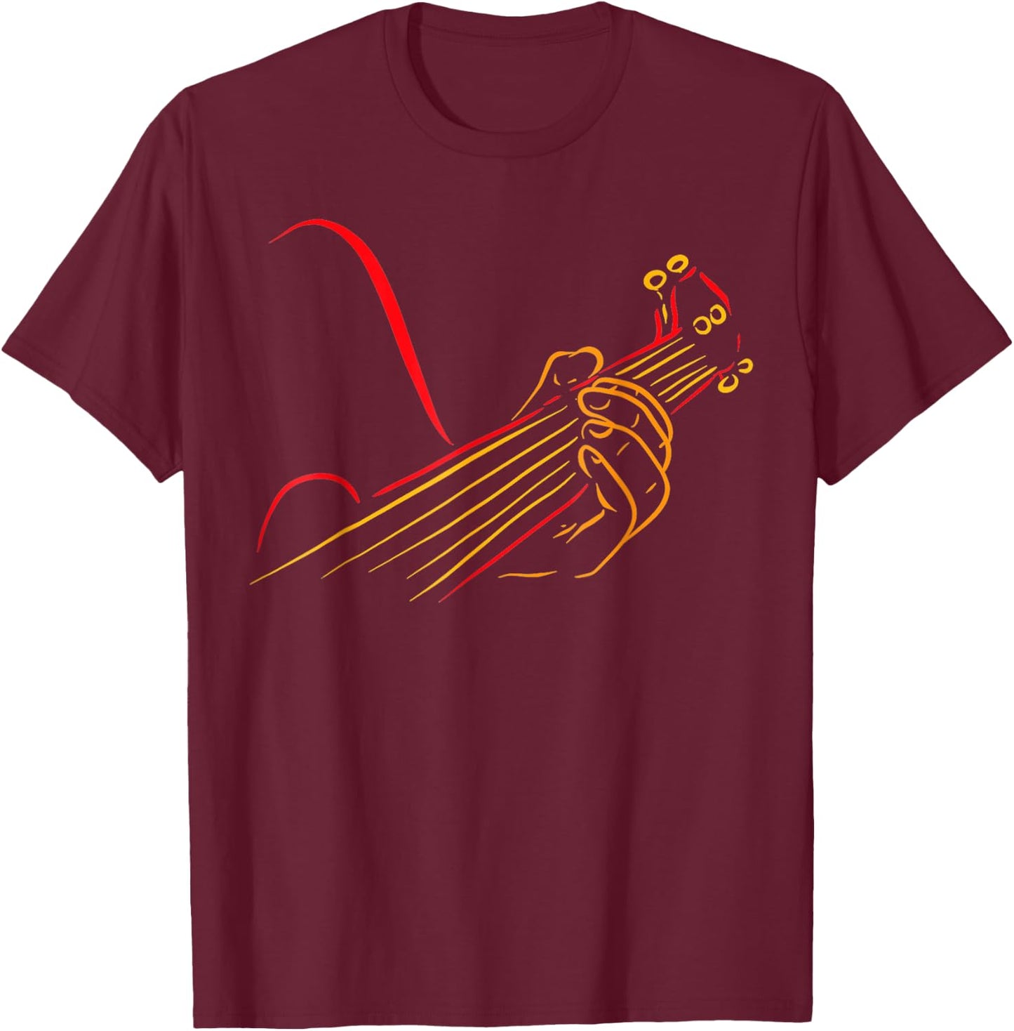 Playing Guitar Guitarist Music Life Funny T-Shirt - T-Shirt | Maroon