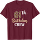 61th Birthday Crew 61 Years Old Birthday leopard 61 BDay T-Shirt - T-Shirt | Maroon