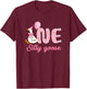 Kids 1st Birthday Silly Goose First Birthday Girl One Silly Goose T-Shirt - T-Shirt | Maroon