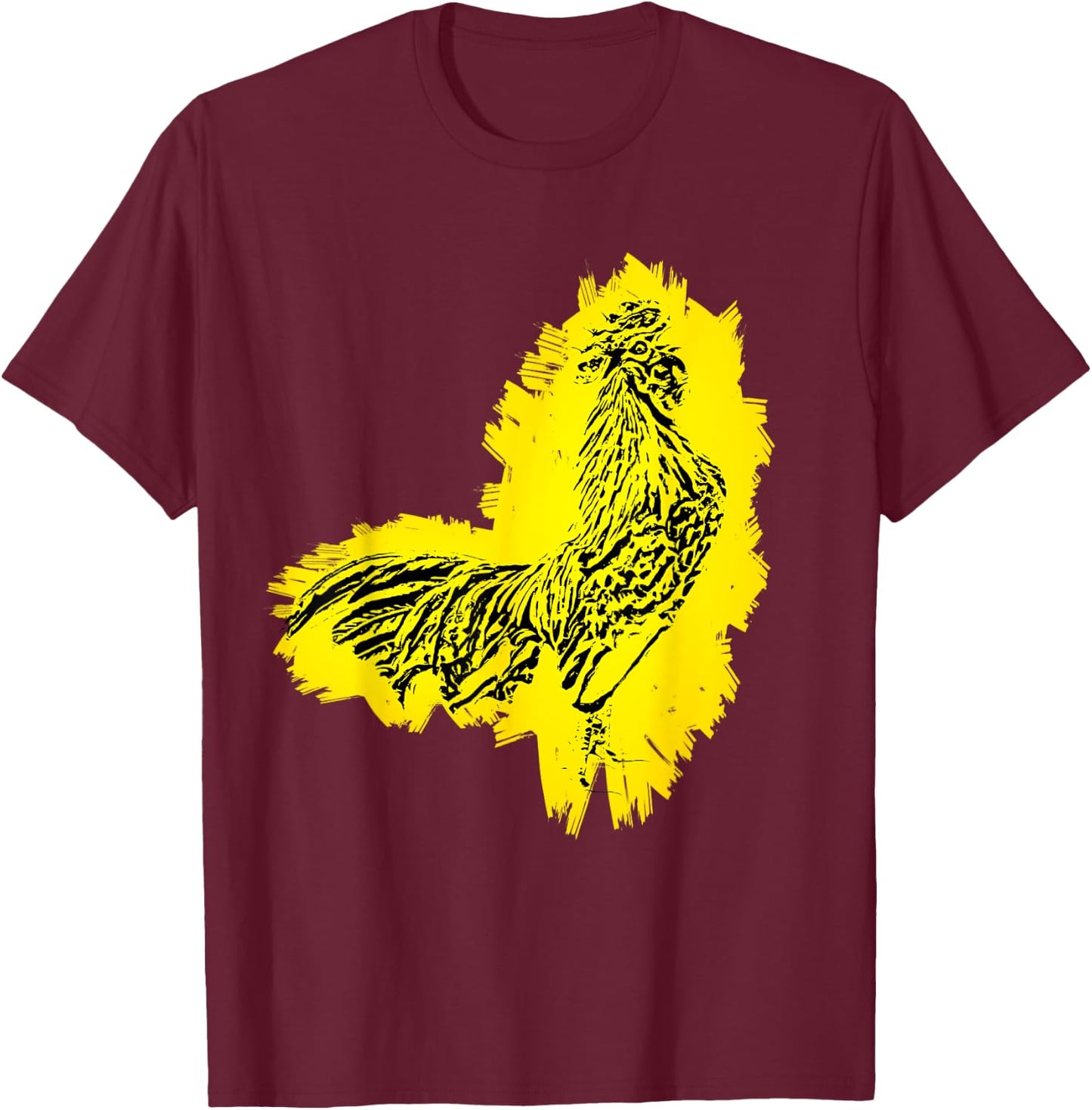 Rooster Chicken Motif Farmer colorful Farm Animals Chickens T-Shirt - T-Shirt | Maroon