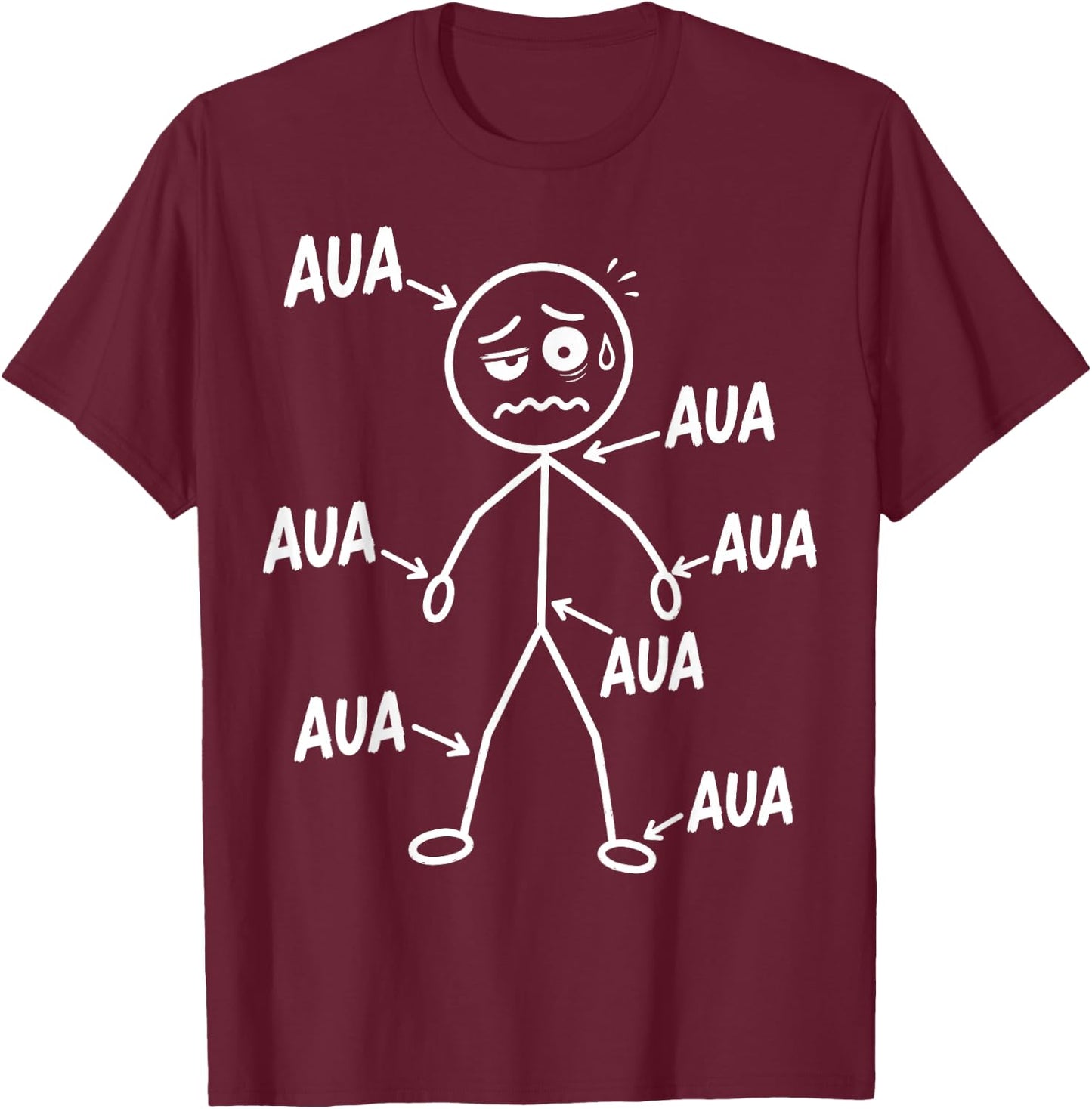 Aua Au Dem Alter entsprechen guter Zustand Lustig Geburtstag T-Shirt - T-Shirt | Maroon