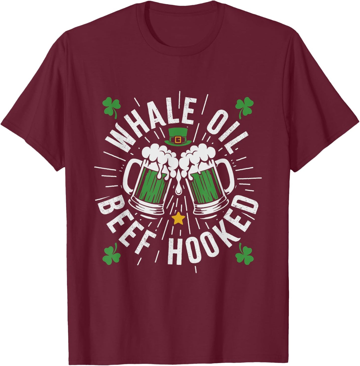 Whale Oil Beef Hooked T-Shirt - T-Shirt | Maroon