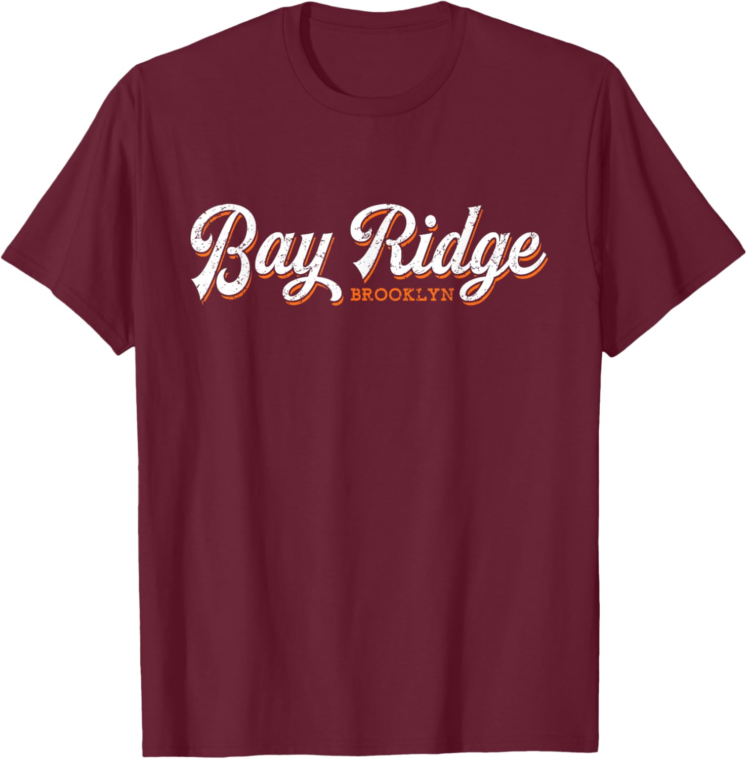 Bay Ridge Brooklyn | Cool Retro New York T-Shirt - T-Shirt | Maroon