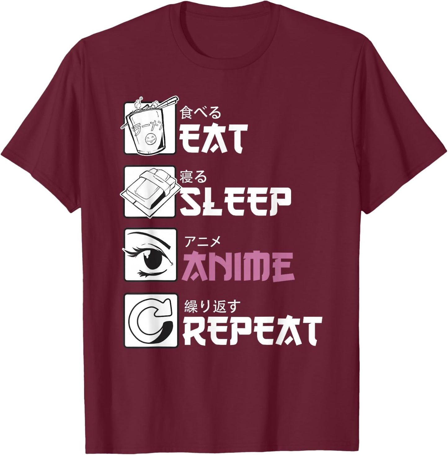 ANIME Sayings funny Manga T-Shirt - T-Shirt | Maroon